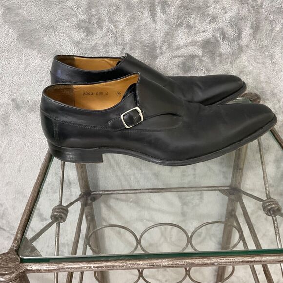 Carlos Santos Monk Strap Dress Shoes Men’s size  US 9.5 Black main image 4